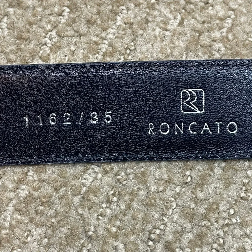 Roncato Vera Pelle‎ Italian Leather Belt Black Size 41